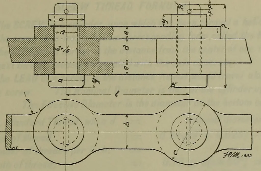 An illustration from Notes for mechanical drawing; arranged for the use of the students of the Mechanic arts high school and the Evening school of trades, 1904, leaf 76