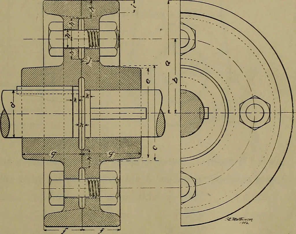 An illustration from Notes for mechanical drawing; arranged for the use of the students of the Mechanic arts high school and the Evening school of trades, 1904, leaf 96