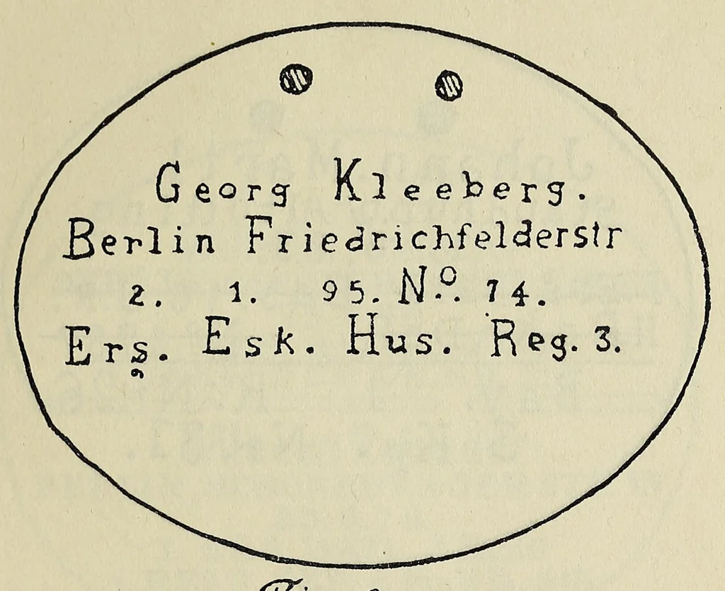 An illustration from Notes on examination of the effects and various objects found on German soldiers, 1917, leaf 19