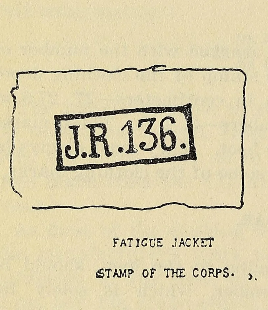 An illustration from Notes on examination of the effects and various objects found on German soldiers, 1917, leaf 46