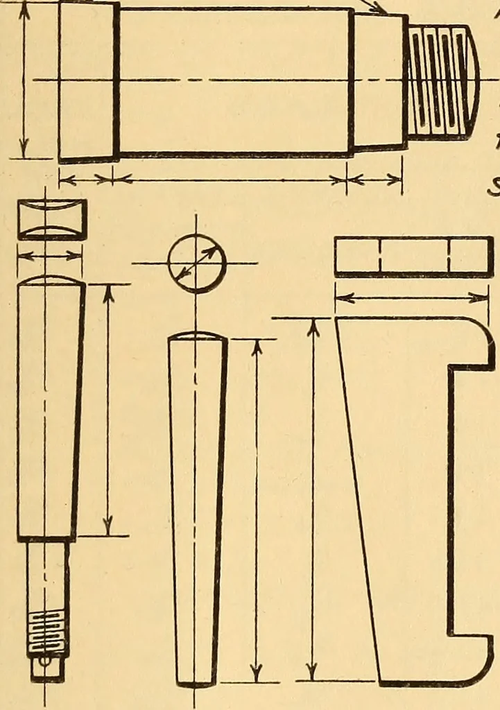 An illustration from Notes on mechanical drawing;, 1912, leaf 60