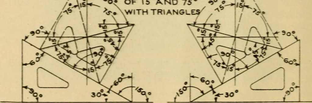 An illustration from Notes on mechanical drawing;, 1912, leaf 9