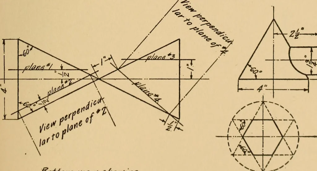 An illustration from Notes on mechanical drawing, graphic statics, machine design, and kinematics, 1909, leaf 128