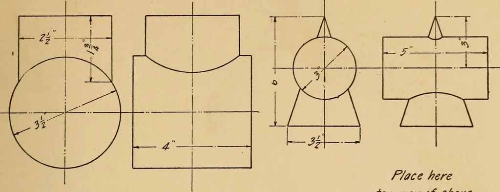 An illustration from Notes on mechanical drawing, graphic statics, machine design, and kinematics, 1909, leaf 130
