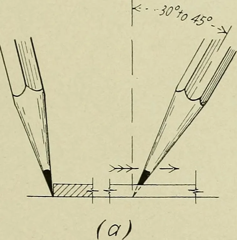 An illustration from Notes on mechanical drawing, 1922, leaf 12