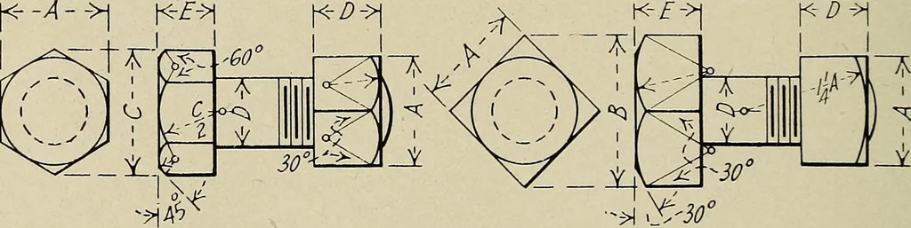 An illustration from Notes on mechanical drawing, 1922, leaf 55