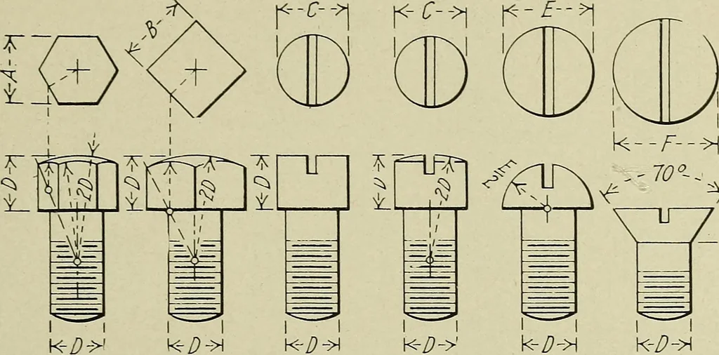 An illustration from Notes on mechanical drawing, 1922, leaf 56
