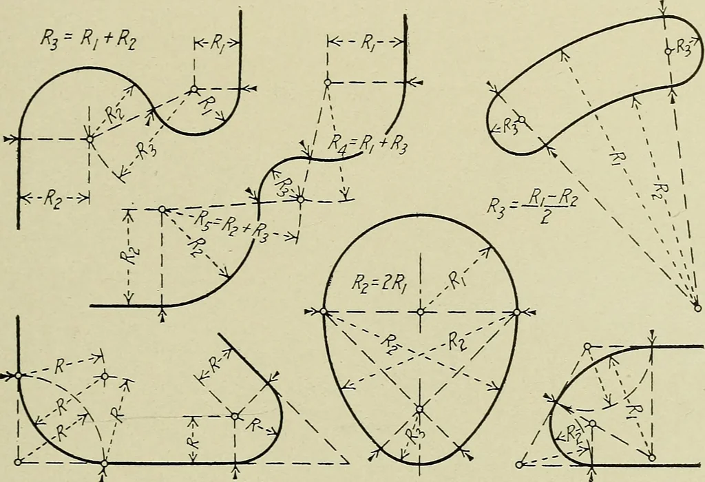 An illustration from Notes on mechanical drawing, 1922, leaf 66