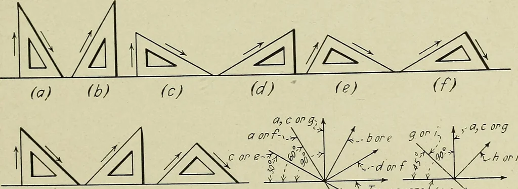 An illustration from Notes on mechanical drawing, 1922, leaf 8