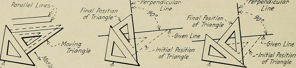An illustration from Notes on mechanical drawing, 1922, leaf 9