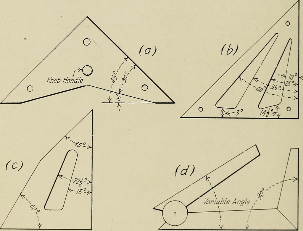 An illustration from Notes on mechanical drawing, 1922, leaf 9