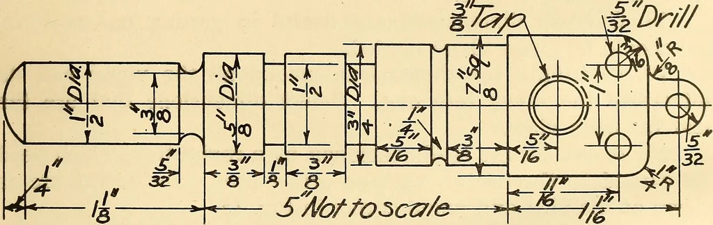 An illustration from Notes on mechanical drawing, 1916, leaf 24