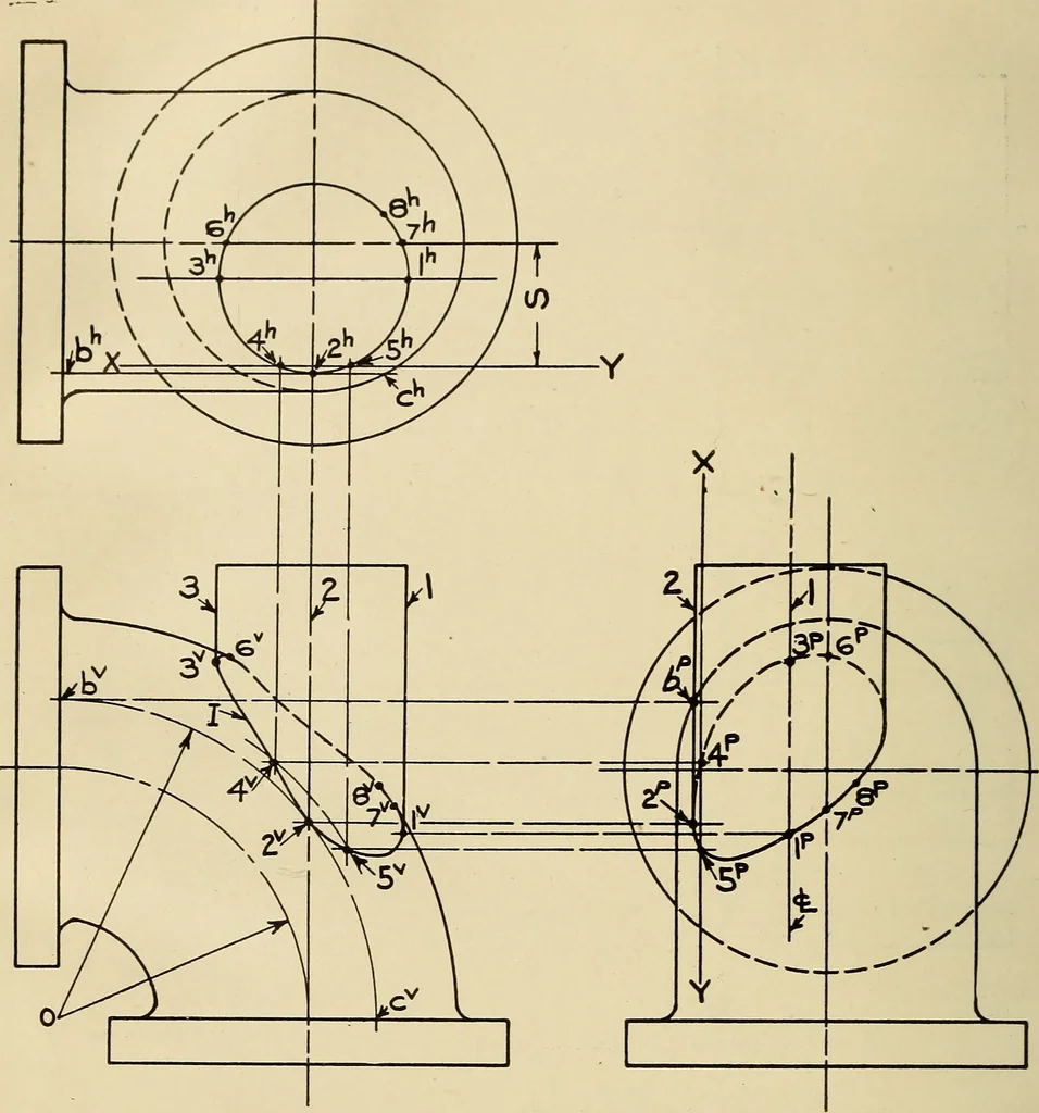 An illustration from Notes on mechanical drawing, 1916, leaf 39