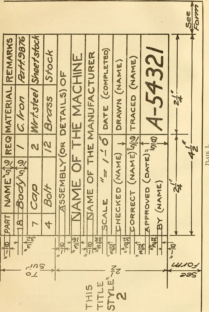 An illustration from Notes on mechanical drawing, 1916, leaf 58