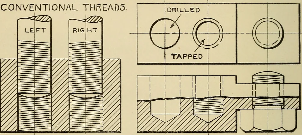 An illustration from Notes on mechanical drawing, 1916, leaf 67