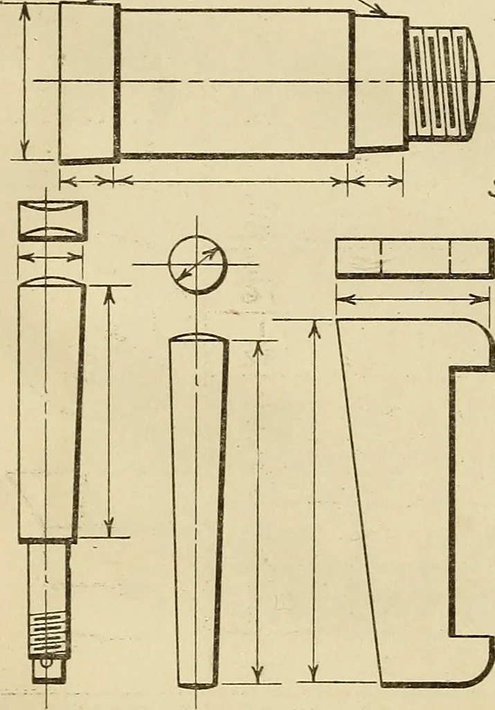 An illustration from Notes on mechanical drawing, 1916, leaf 73