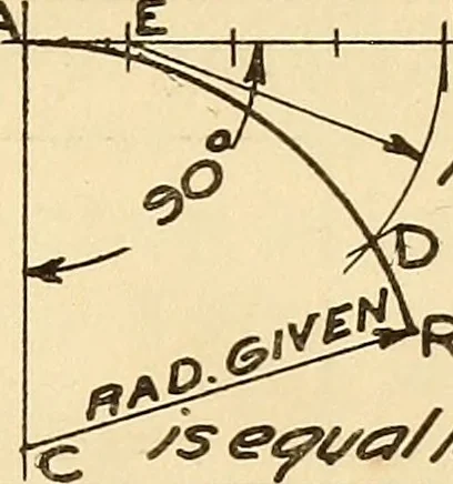 An illustration from Notes on mechanical drawing, 1916, leaf 78