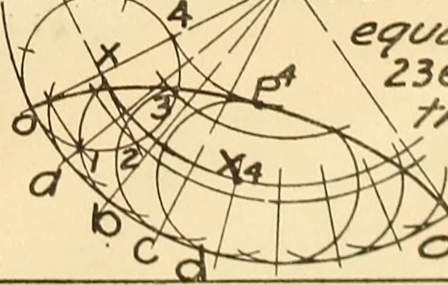 An illustration from Notes on mechanical drawing, 1916, leaf 78