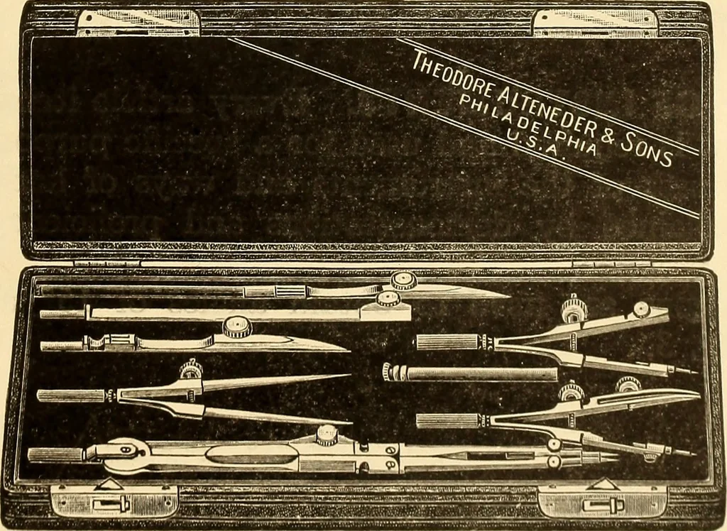 An illustration from Notes on mechanical drawing, 1916, leaf 8