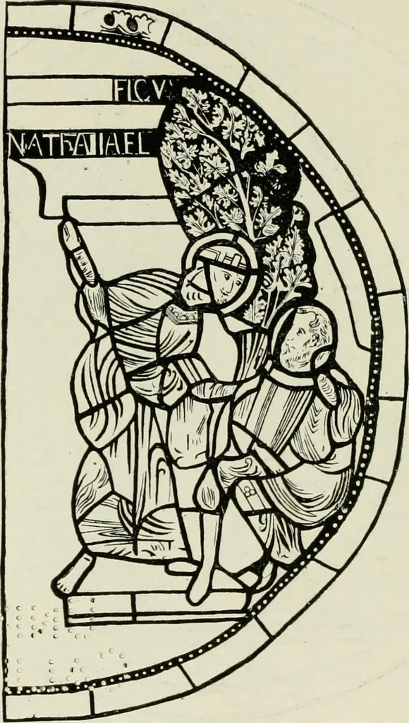 An illustration from Notes on the painted glass of Canterbury Cathedral, 1897, leaf 37
