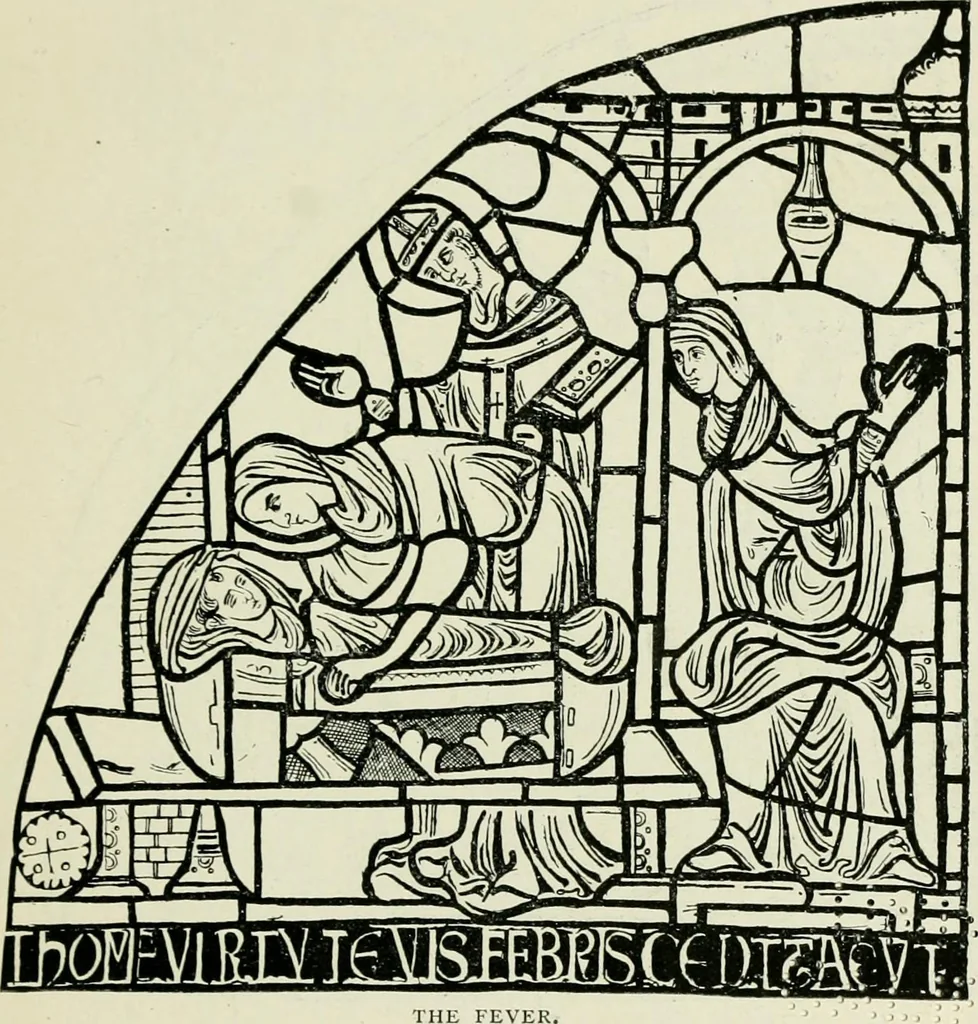 An illustration from Notes on the painted glass of Canterbury Cathedral, 1897, leaf 76