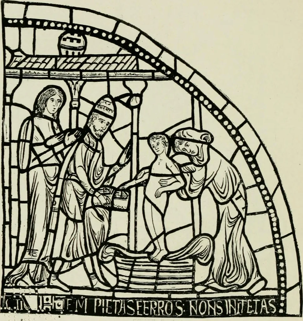 An illustration from Notes on the painted glass of Canterbury Cathedral, 1897, leaf 77