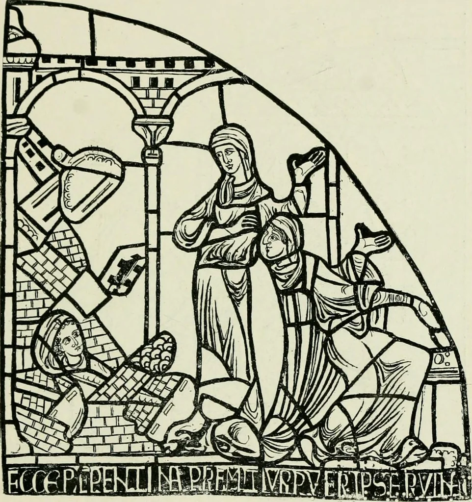 An illustration from Notes on the painted glass of Canterbury Cathedral, 1897, leaf 78