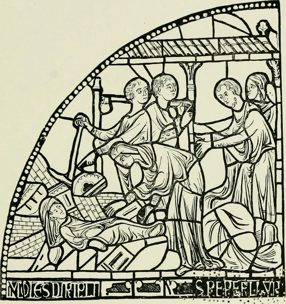 An illustration from Notes on the painted glass of Canterbury Cathedral, 1897, leaf 80