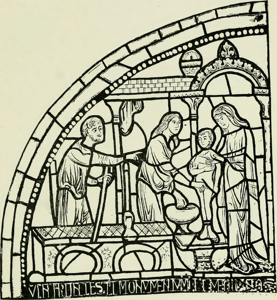 An illustration from Notes on the painted glass of Canterbury Cathedral, 1897, leaf 82