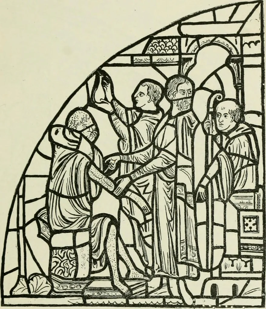 An illustration from Notes on the painted glass of Canterbury Cathedral, 1897, leaf 84