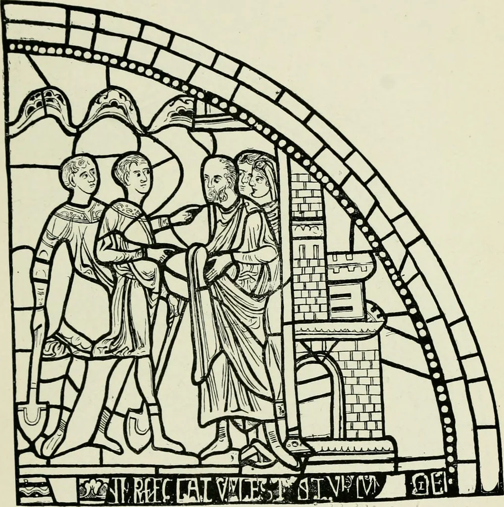 An illustration from Notes on the painted glass of Canterbury Cathedral, 1897, leaf 86
