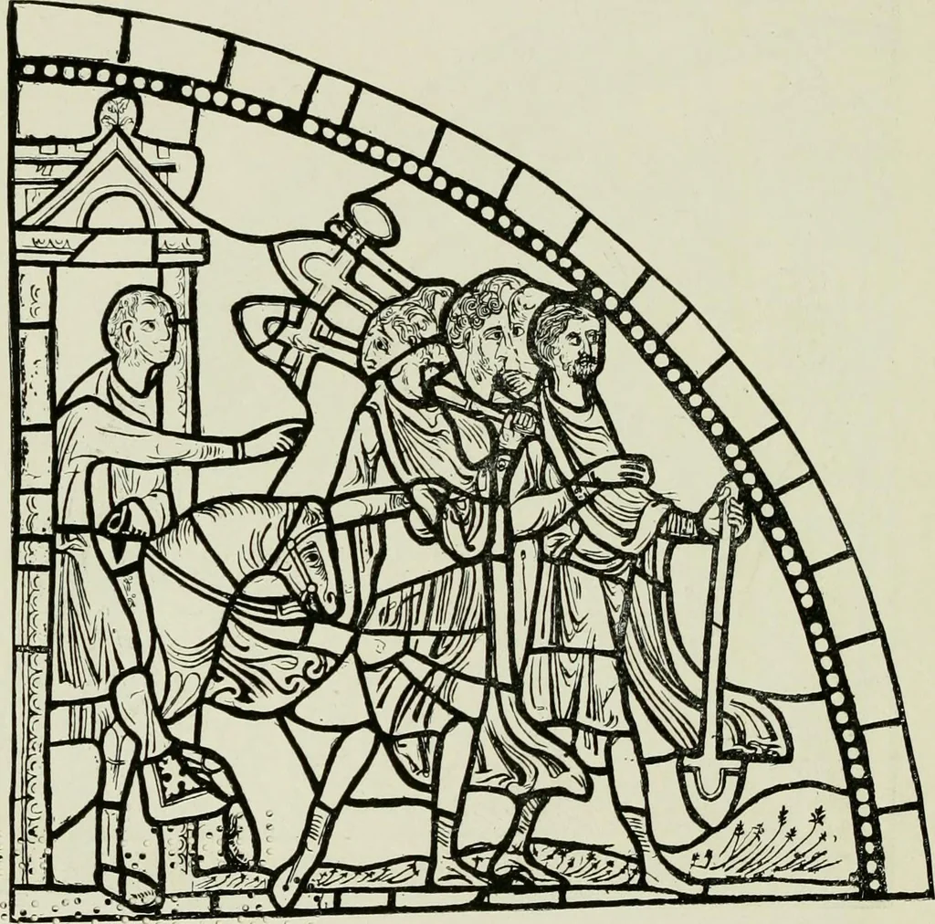An illustration from Notes on the painted glass of Canterbury Cathedral, 1897, leaf 89