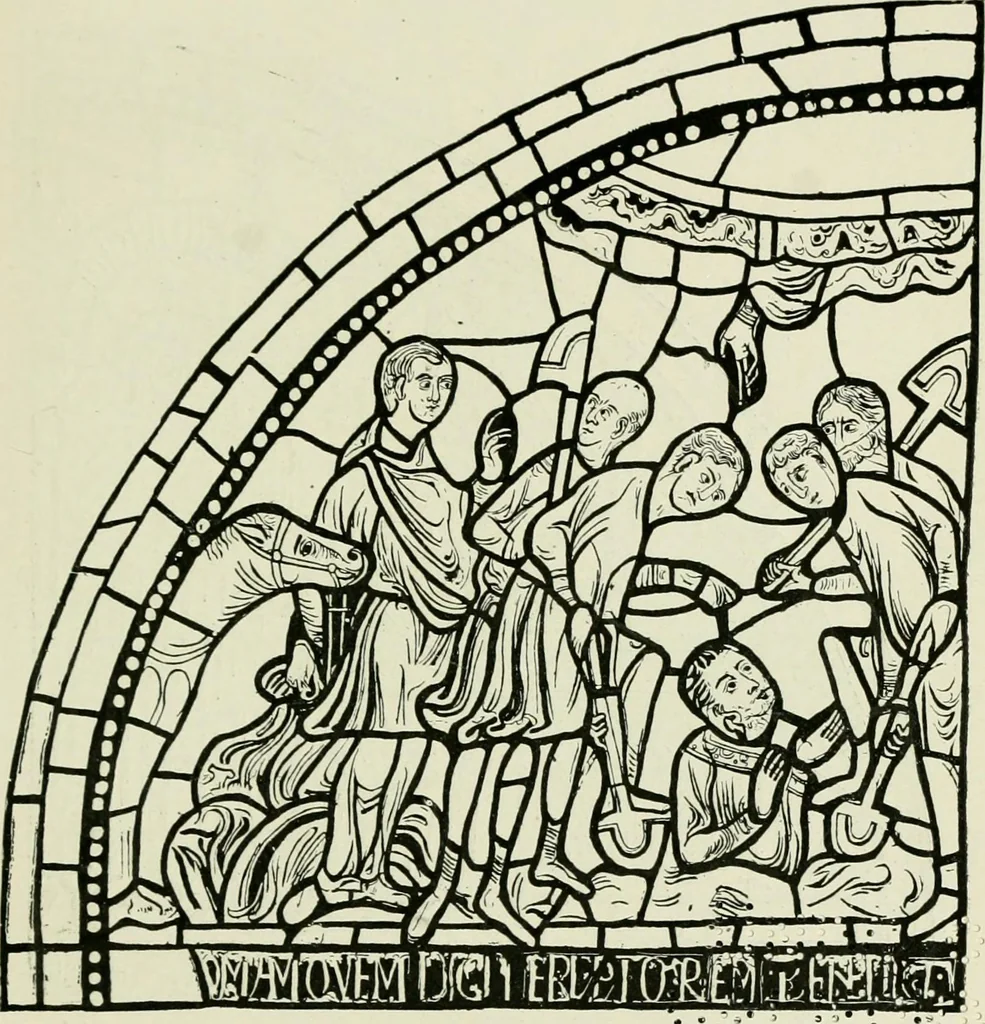 An illustration from Notes on the painted glass of Canterbury Cathedral, 1897, leaf 92