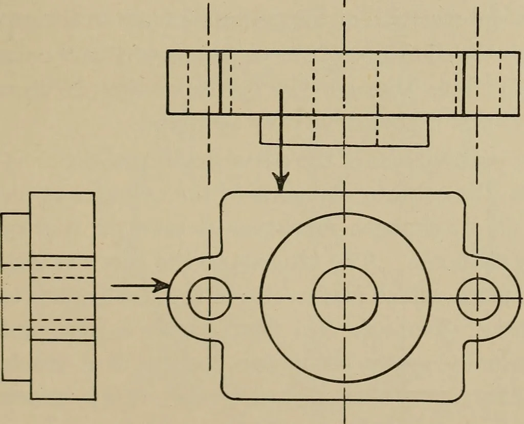 An illustration from Notes on practical mechanical drawing, written for the use of the students in general engineering drawing in the University of Illinois, 1907, leaf 118