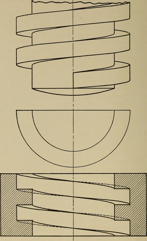 An illustration from Notes on practical mechanical drawing, written for the use of the students in general engineering drawing in the University of Illinois, 1907, leaf 123