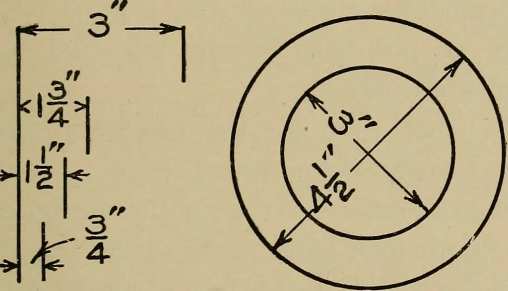 An illustration from Notes on practical mechanical drawing, written for the use of the students in general engineering drawing in the University of Illinois, 1907, leaf 156