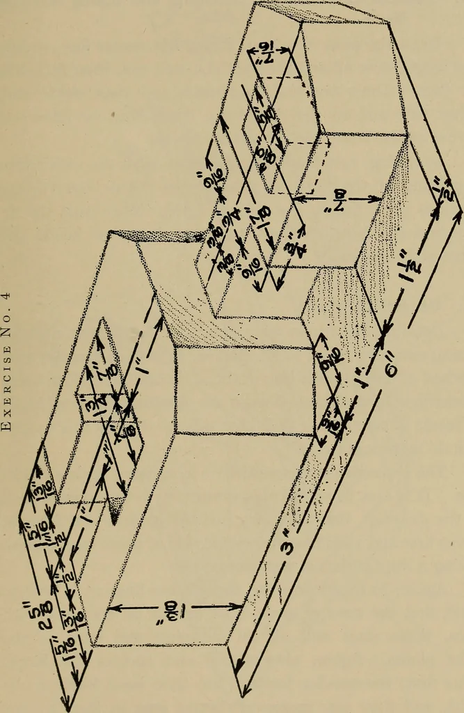 An illustration from Notes on practical mechanical drawing, written for the use of the students in general engineering drawing in the University of Illinois, 1907, leaf 22