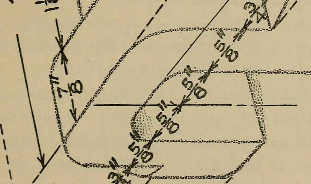 An illustration from Notes on practical mechanical drawing, written for the use of the students in general engineering drawing in the University of Illinois, 1907, leaf 34