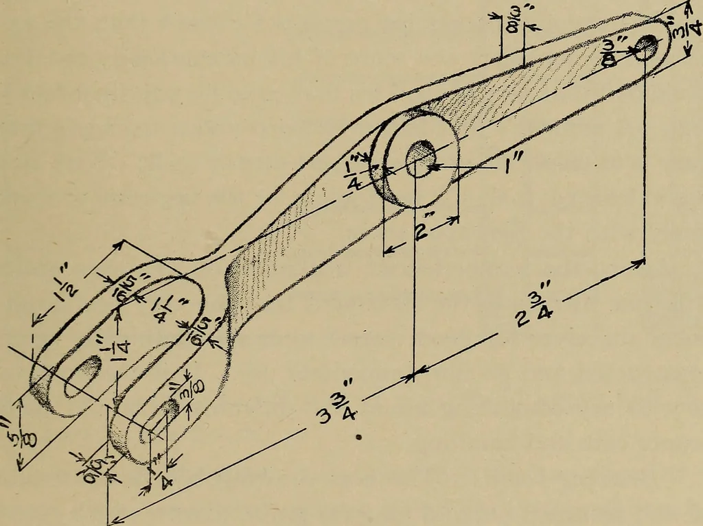 An illustration from Notes on practical mechanical drawing, written for the use of the students in general engineering drawing in the University of Illinois, 1907, leaf 42