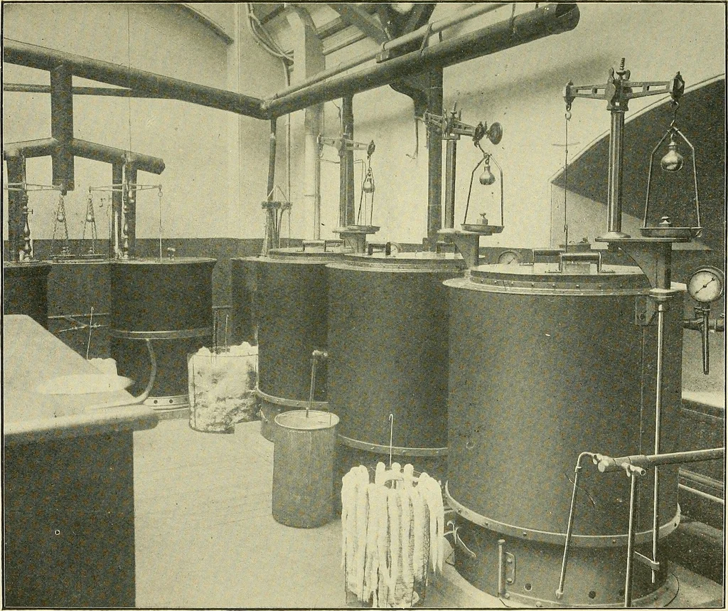 An illustration from Notes on sampling and testing : the handbook of the Manchester Chamber of Commerce Testing House and Laboratory, 1913, leaf 12