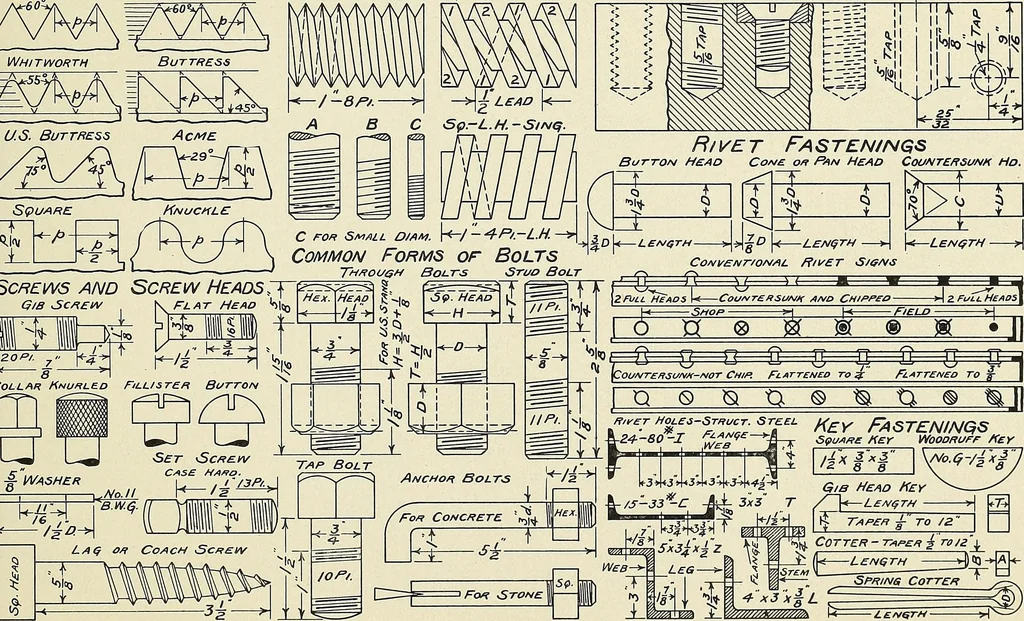 An illustration from Notes on technical sketching and free hand lettering for engineering students, 1907, leaf 34