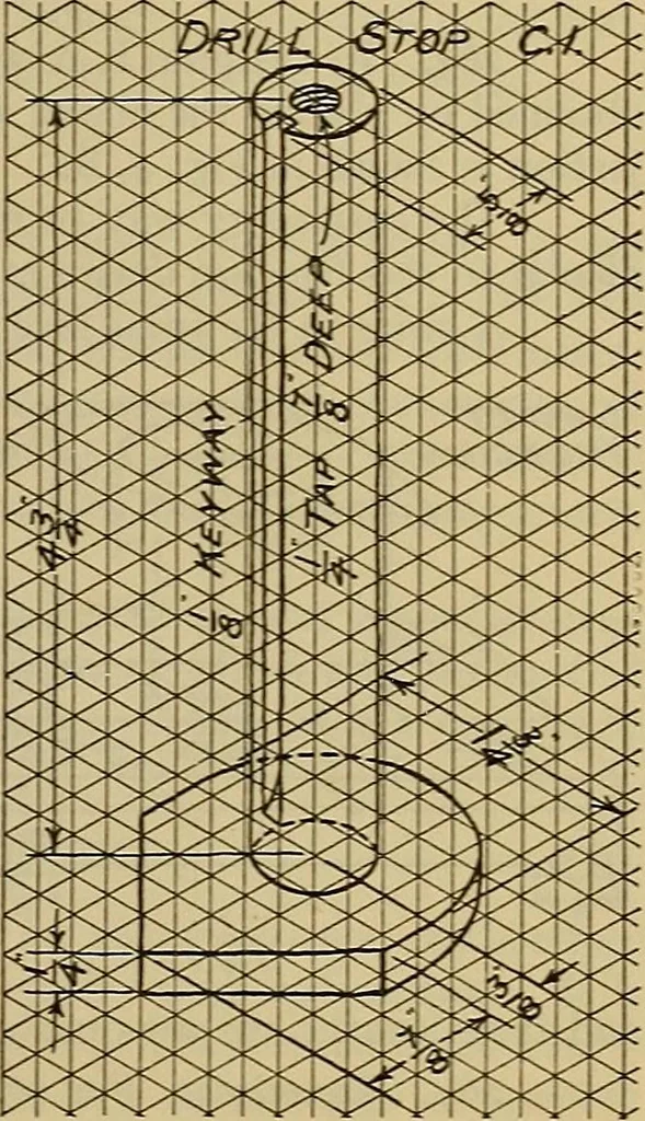 An illustration from Notes on technical sketching and free hand lettering for engineering students, 1909, leaf 104