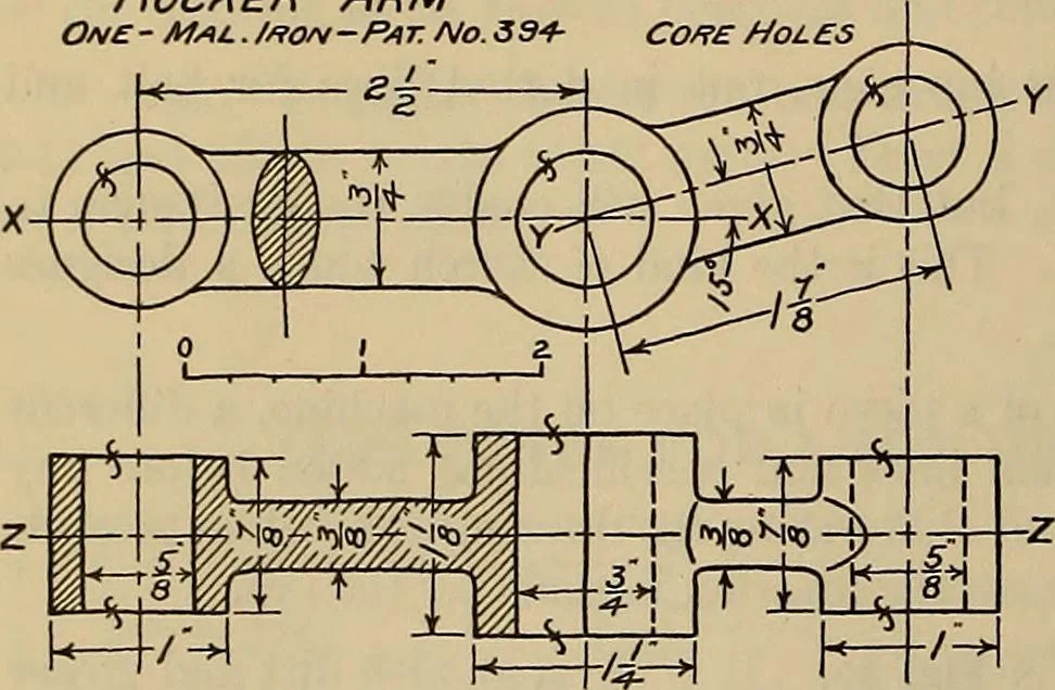 An illustration from Notes on technical sketching and free hand lettering for engineering students, 1909, leaf 81