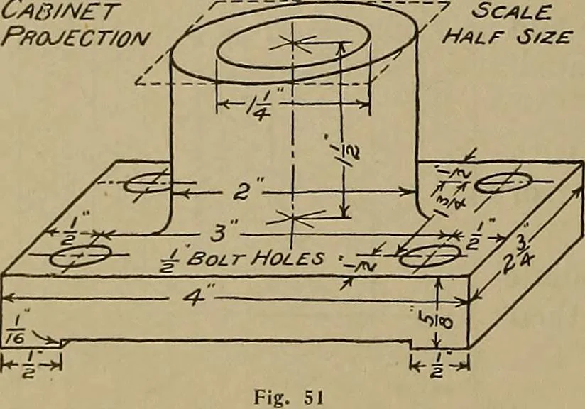 An illustration from Notes on technical sketching and free hand lettering for engineering students, 1912, leaf 111
