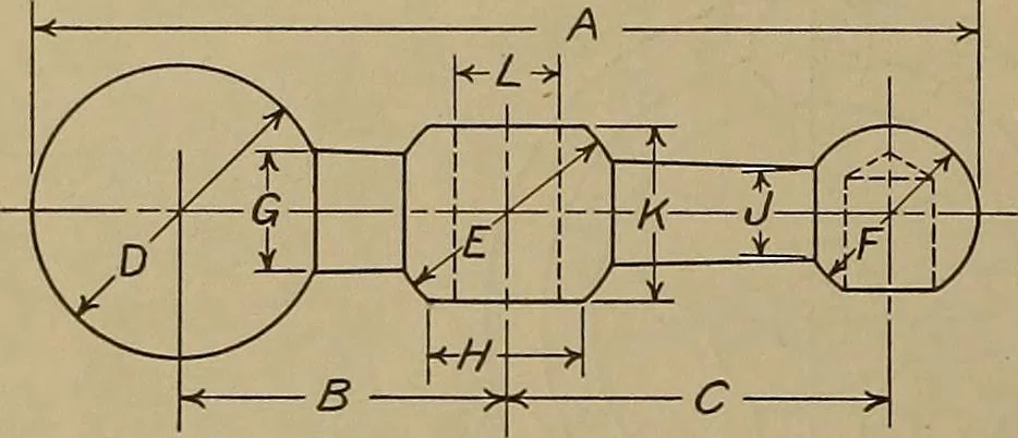 An illustration from Notes on technical sketching and free hand lettering for engineering students, 1912, leaf 145