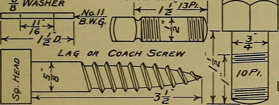An illustration from Notes on technical sketching and free hand lettering for engineering students, 1912, leaf 38
