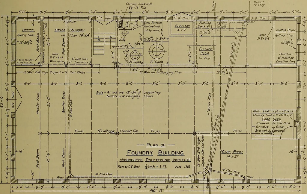 An illustration from Notes on technical sketching and free hand lettering for engineering students, 1912, leaf 72