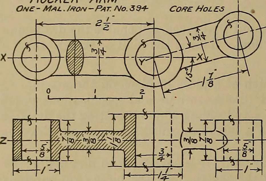 An illustration from Notes on technical sketching and free hand lettering for engineering students, 1912, leaf 81