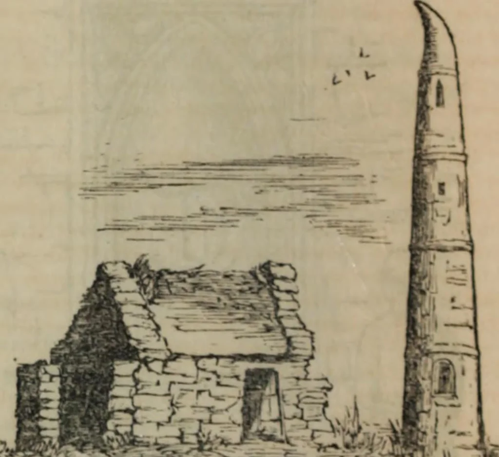 An illustration from Notes and records of the ancient religious foundations, at Youghal Co. Cork, and its vicinity, 1854, leaf 13