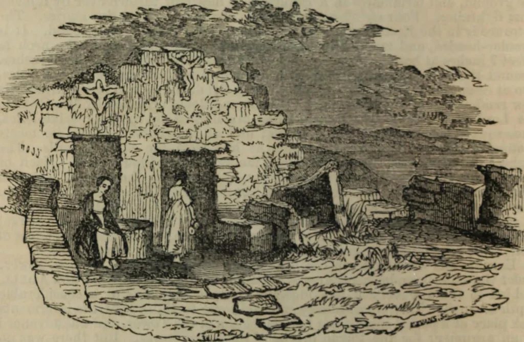 An illustration from Notes and records of the ancient religious foundations, at Youghal Co. Cork, and its vicinity, 1854, leaf 17